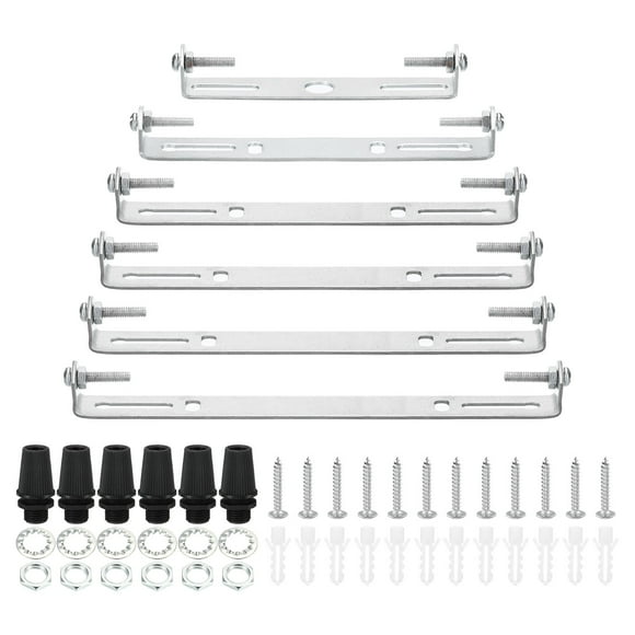 Unique Bargains 105mm 115mm 125mm 135mm 140mm 150mm Ceiling Light Plate Kit Light Fixture Wall Mounting Bracket 6 Set