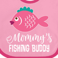 thumbnail image 4 of Inktastic Mommys Fishing Buddy Girls Girls Baby Bib, 4 of 4