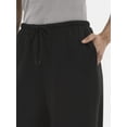 thumbnail image 4 of No Boundaries French Terry Lounge Pants with Wide Leg, Women's, Sizes XXS-XXL, 4 of 5