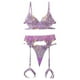 thumbnail image 2 of Gibobby Conjunto ropa interior mujer Ropa Interior Divertida para Mujer, Escote En V Profundo, Encaje Sexy, Vestido Transparente, Vestido para Conjuntos De Lencería(Morado, G), 2 of 5