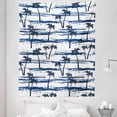 thumbnail image 1 of Tropical Tapestry, Pattern Sea Summer Romantic Beach Island Silhouette Tropics, Fabric Wall Hanging Decor for Bedroom Living Room Dorm, 5 Sizes, Navy Blue, by Ambesonne, 1 of 1