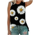 thumbnail image 2 of HTNBO Plus Size Womens Floral Tank Tops Summer Trends Casual Graphic Sleeveless Loose Lightweight T Shirt 2023 New Arrivals, 2 of 4