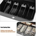 thumbnail image 4 of Cash Box with Money Tray and Lock Money Box for Cash Metal Locking Cash Box .x .x .&#, 4 of 7