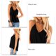 thumbnail image 3 of Camisola con cuello en V envolvente para mujer, camiseta sin mangas elegante de Color liso con tirantes finos para oficina, 3 of 5
