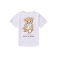 thumbnail image 2 of Wonder Nation Girls Teddy Bear Front Back Graphic Tee with Short Sleeves, Sizes 4-18, 2 of 7