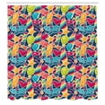 thumbnail image 2 of Ambesonne Fiesta Party Shower Curtain, Ornament Colorful Art, 69"Wx70"L, Petrol Blue Multicolor, 2 of 4