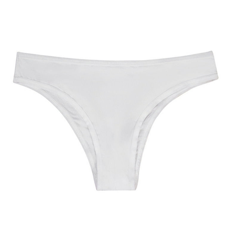 CAICJ98 Underwear Women Women Jacquard Panties Breathable Comfortable Cotton  Bottom Panties Seamless Glare Triangle Panties,White 