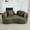 Green, variant on 66.93 Inch Curved Loveseat Green Full Compression Sponge Sofa with 2 Pillows, Teddy Velvet Fabric, No-Assembly Compact Sofa for Small Spaces & Apartments, 350 lbs Capacity, Green