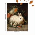 thumbnail image 3 of UXIEQU White Rabbit Flowers Canvas Wall Art 15.75x11.81 Inches, 3 of 8