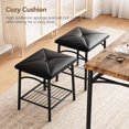 thumbnail image 4 of Elegant 4-seater dining set: forrado bench & square stools con almacenamiento, perfect para compact apartments, rustic brown finish, 4 of 9