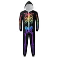 thumbnail image 4 of GrmtClth Halloween Skeleton Onesie Family Hooded Zip‑Up Bone Graphic Halloween Party Matching Onesies XL, 4 of 4