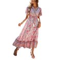 thumbnail image 2 of Vestido Con Dobladillo Suelto Vestido Largo De Verano Agradable A La Piel Para Mujer Para Uso Diario Para Vacaciones En La Playa ANGGREK Ropa, 2 of 8