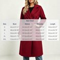 thumbnail image 3 of Enjoytime Trench Coat Women Lapel Double Breasted Long Overcoat with Belt Long Sleeve Trendy Casual Fashion Fall Winter Outerwear, 3 of 7