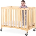 thumbnail image 5 of Cuna Plegable de Madera Foundations Travel Sleeper con Colchón Color Natural, 5 of 5