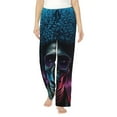 thumbnail image 1 of Fotbe Punk Style Blue Haired Skull Pantalones de Pijama para Mujer, Pantalones de Dormir, Pantalones Pj con Cordón y Bolsillos-Medium, 1 of 6