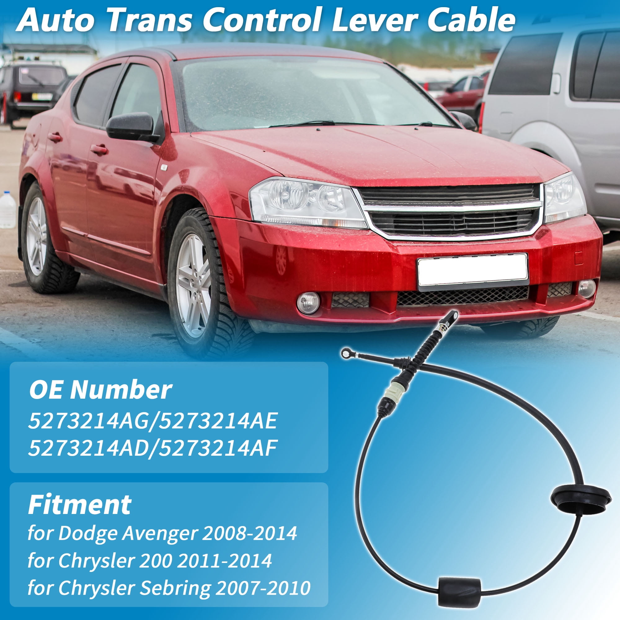 Unique Bargains No.5273214AG Automatic Transmission Gear Shifter Cable for Dodge Avenger