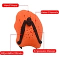 thumbnail image 4 of 1 Pair Swimming Hand Paddle Swimming Hydrodynamic Design Silicone Swimming Training Aid Paddle, Orange, 4 of 5