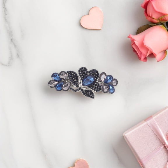 Milisten Crystal Rhinestone Hair Clip Metal Korean Style Decorative Hair Accessory for Women and Girls