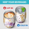 thumbnail image 4 of 12oz Stainless Steel Insulated Wine Tumbler with Lid and Straw – Double Wall Vacuum Mug for Hot & Cold Drinks, 304 Steel Interior, Sweat-Free Design, 4 of 5