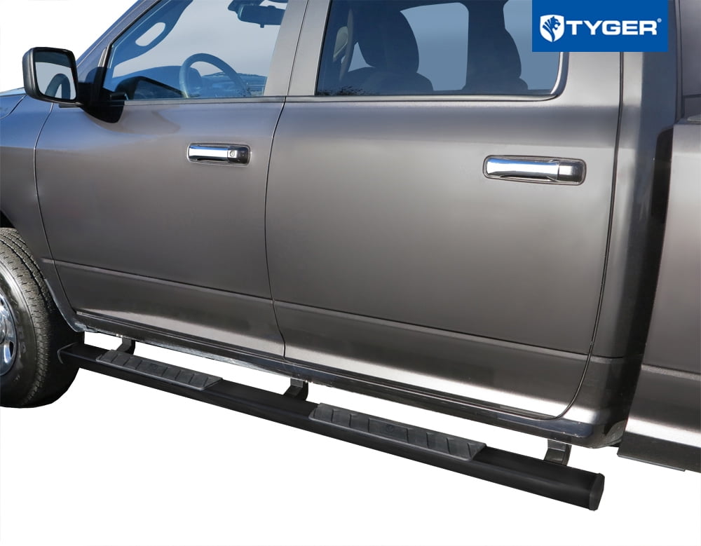 Tyger Auto 4" Riser Running Boards Compatible with 2009-2018 Dodge Ram 1500; 2010-2026 2500 3500; 2019-2024 Classic | Crew Cab | TG-RS2D40078 | Side Step Rails Nerf Bars