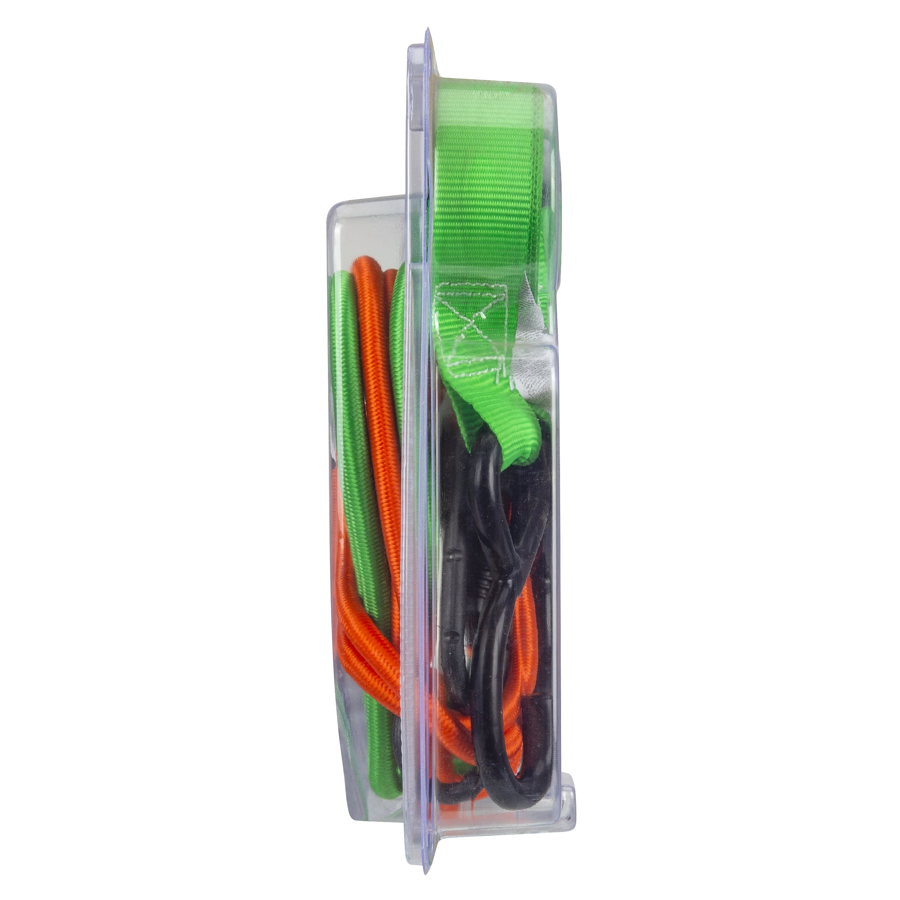 SmartStraps 1" x 14ft Standard Ratchet Tie Down Straps 6 pack with 4pc Bungee Cord Set, Green - 500lb SWL