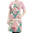 thumbnail image 5 of Pioneer Flower Floral Print Pattern Apron-Garden Aprons for Women with Pockets-Cotton Linen Waterproof Kitchen Cooking Gardening Aprons Adjustable for Kitchen,Cooking,BBQ and Salon 33x27 Inch, 5 of 7