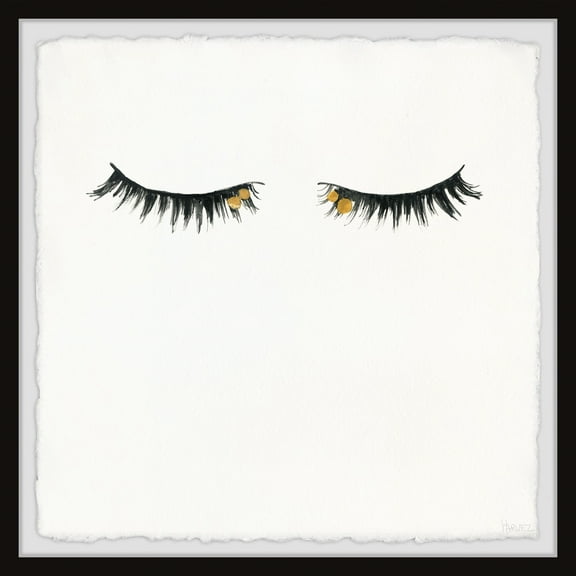 Parvez Taj Golden Lashes Framed Wall Art