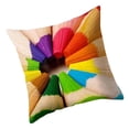 thumbnail image 3 of DOLITY Taie d'Oreiller Carrée Colorée Douce 45x45cm Coussin de Lit Coussin Couverture E, 3 of 6