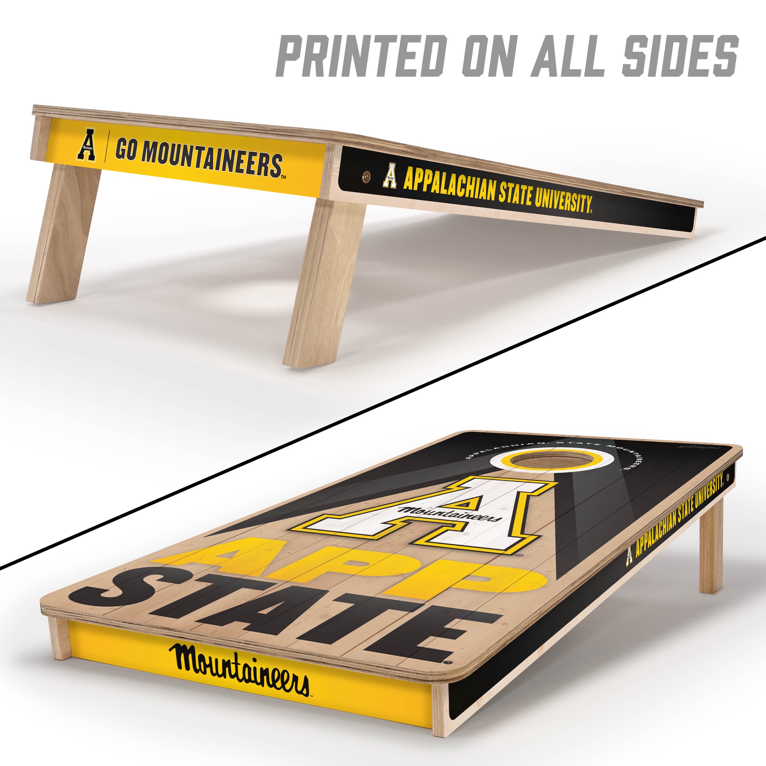 YouTheFan NCAA App St Mountaineers 2X4 Slogan Series Cornhole NO BAGS