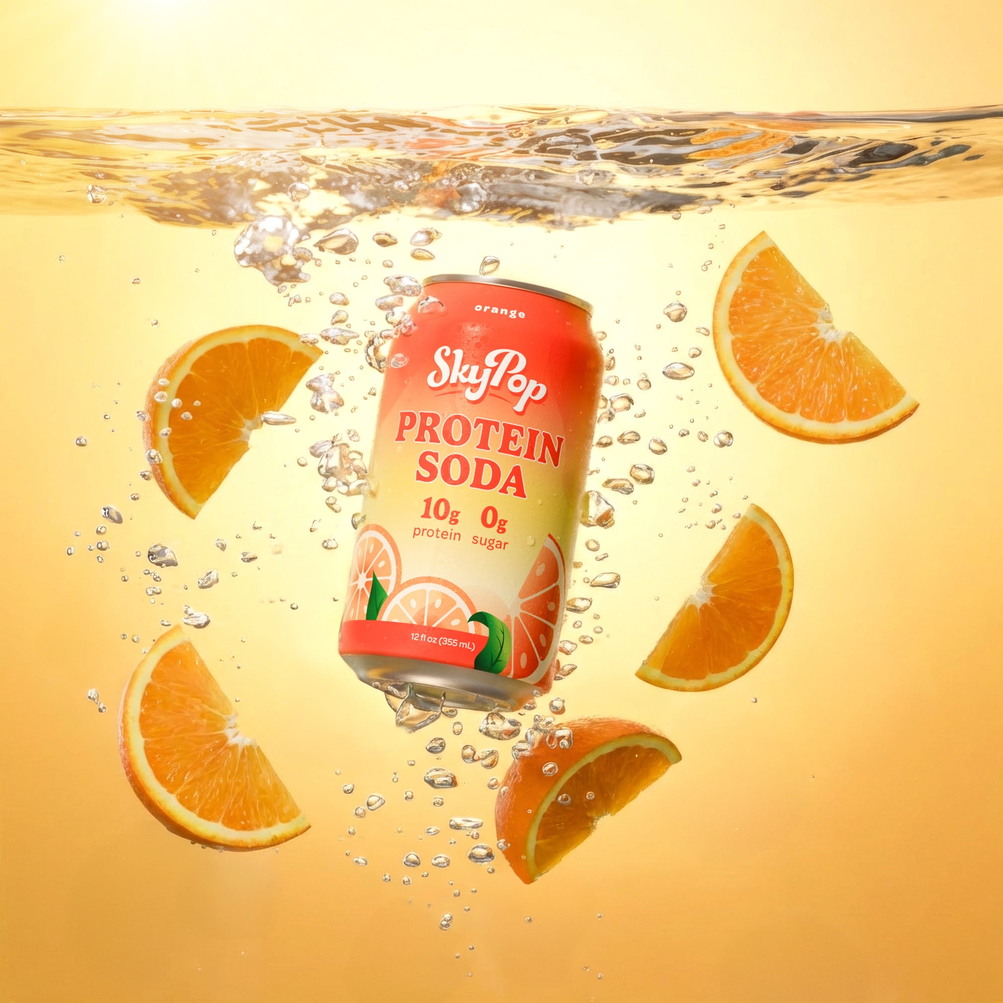 SkyPop Protein Soda, Orange