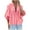 A01 Pink, variant on bnaln Womens Tops 3/4 Sleeve Babydoll Shirts V Neck Lantern Sleeve Stripe T-Shirts Cute Loose Fit Flowy Blouses Baggy Tees Dressy Casual Peasant Boho Blouses Elegant Office Work Tops