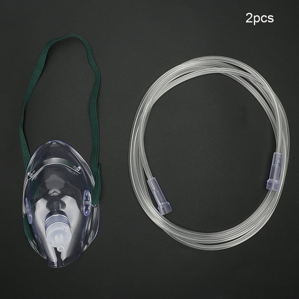 Protector facial de oxígeno con tubo, protector facial desechable Protector facial de oxígeno para el hogar Mufla bucal de oxígeno con tubo Eficiencia maximizada