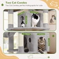 thumbnail image 3 of Globlazer 83'' Multi-Level Large Cat Tree Tower for Indoor Cats with Sisal Scratching Post, Hammock & 2 Condos,Light Gray, 3 of 8