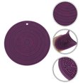 thumbnail image 3 of Unique Bargains 1 Pc Carved Flower Silicone Coaster Purple, 3 of 5
