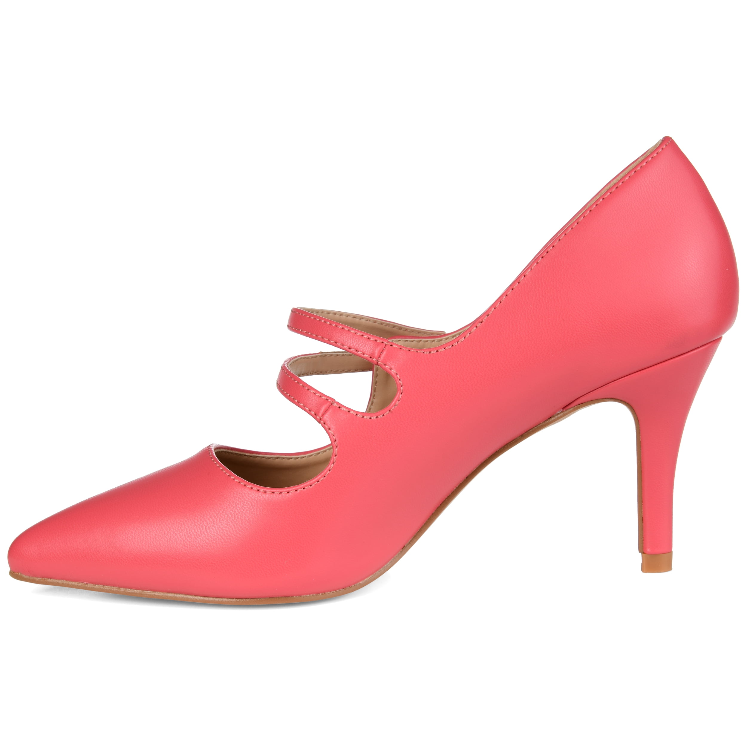 Journee Womens Sidney Pointed Toe Mid Heel Pumps