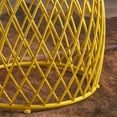 thumbnail image 3 of Noble House Byron Indoor 19 Inch Diameter Lattice Iron Side Table,Yellow, 3 of 5