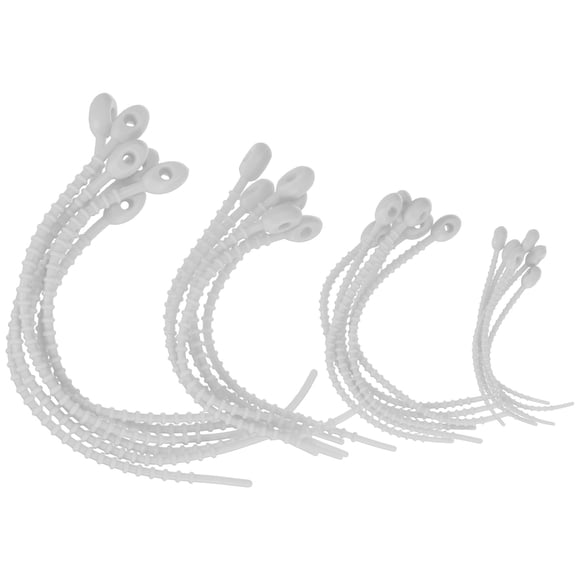 Uxcell 24-Pack Adjustable Plant Ties, 4.7/5.9/6.7/8.2 Inch Silicone Flexible Multi-Function Garden Twist Tie Support Twine [Gray]