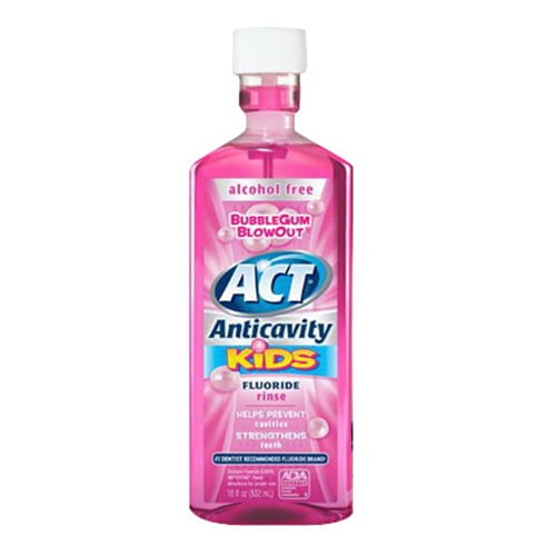 Act Anticavity Kids Fluoride Rinse, Bubblegum Blowout 16.9 Oz, 3 Pack