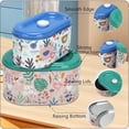 Decorative Metal Storage Tins with Lids, 2 Pack Floral and Bird Pattern ...