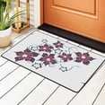 thumbnail image 1 of ZICANCN Area Rugs Doormat , Flowers Orange Purple Facecloth Non-Slip Floor Mat Rug for Living Room Kitchen Sink Area Indoor Outdoor Entrance 36"x24", 1 of 9