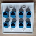 thumbnail image 5 of 10X Placa de Pared Ethernet 8 Puertos - Doble Banda Cat6 RJ45 Conector Cable de Red Placa Frontal Hembra una Hembra - Azul, 5 of 5