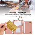 thumbnail image 5 of Decase Compatible with Samsung Galaxy Z Flip 5 Case with Card Holder and Strap for Women,Crossbody Lanyard,Stand Ring Kickstand,Snap Clasp,Phone Wallet Case,Rosegold, 5 of 10