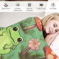 thumbnail image 3 of Nawypu Cute Green Frog Mushroom Blanket, Flannel Blanket Soft and Cozy, Frog Gifts for Adult Kids Teens, Frog Mushroom Throw Blanket for Nap Bed Sofa Chair Home Decor, 3 of 6
