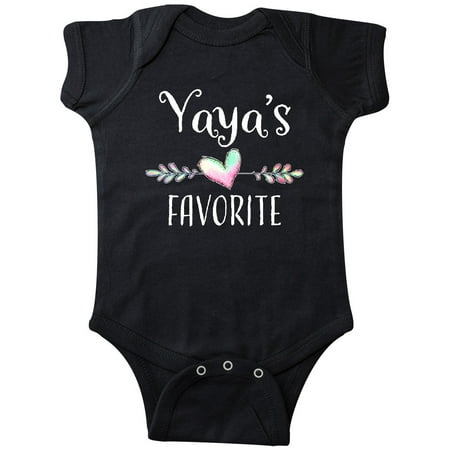 

Inktastic Yaya s Favorite- Heart Grandchild Gift Baby Boy or Baby Girl Bodysuit