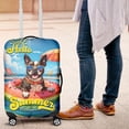 thumbnail image 4 of Hello Summer Boston Terrier Pool Day on Watermelon Float Travel Luggage Cover Gentleman Dog Lover Gifts Suitcase Dust Protective Decor - 13008, 4 of 5