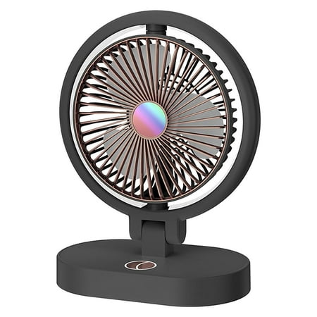 

2023usb Rechargeable Night Light Small Fan Portable Mini Desktop Electric Fan Silent Cycle Electric Fan