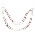 thumbnail image 1 of Roman 36" Red and Silver Round Loops Christmas Chain Garland - Unlit, 1 of 2