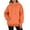 Orange, variant on XIAONU Hoodies For Women Solid Color Long Sleeve Drawstring Hoodie Baggy Oversized Pullover Hoodie With Pockets