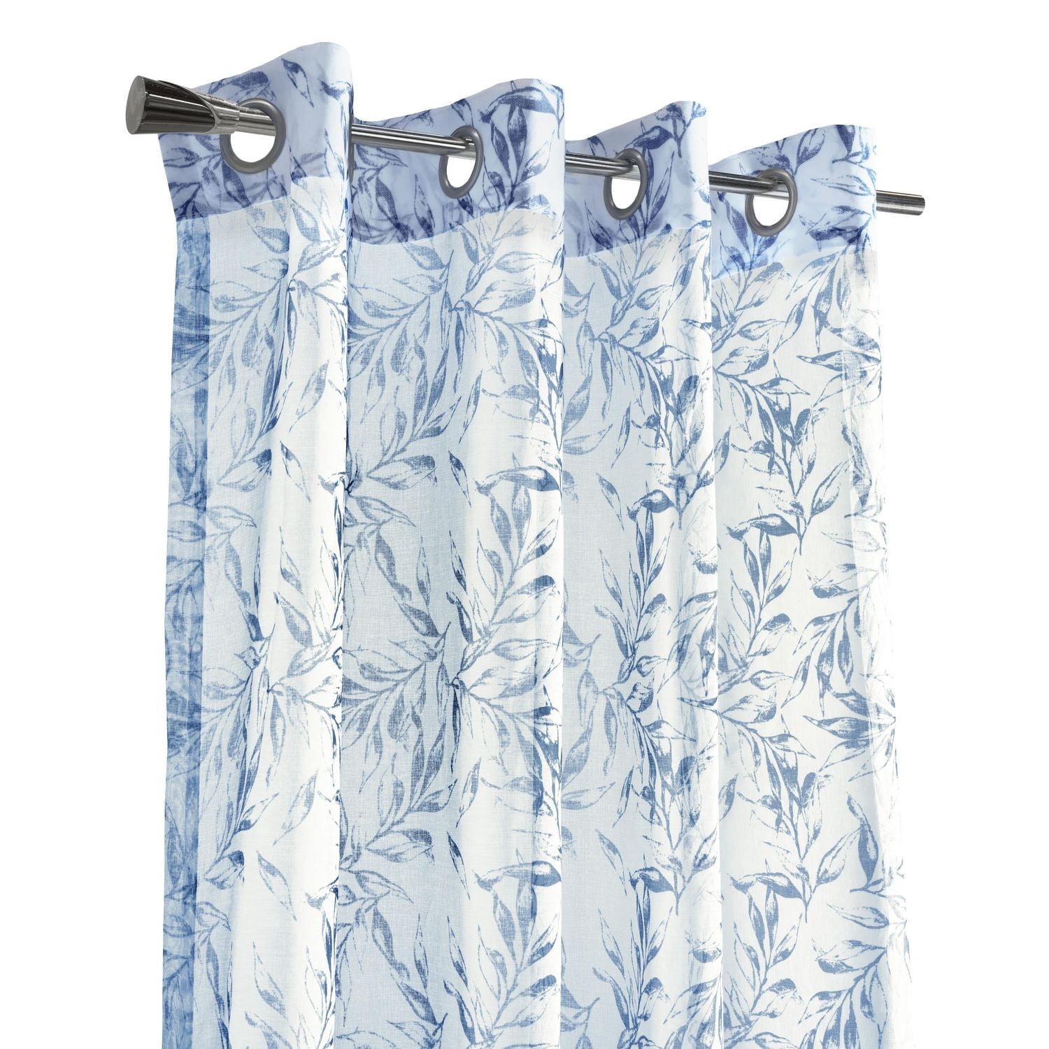 Jolie Sheer Grommet Curtain Panel Pair 52" x 84" each in each indigo
