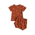 thumbnail image 3 of Nituyy Ensemble 2 Pièces Bébé à Manches Courtes Imprimé Soleil Tops + Shorts, 3 of 6
